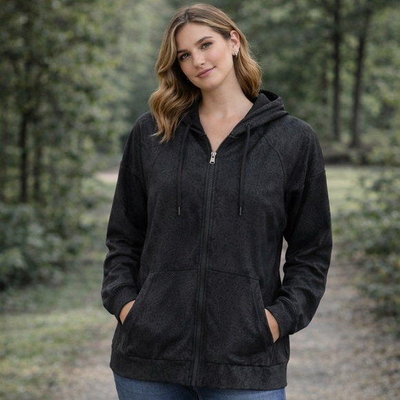 Dkny Jackets & Blazers - DKNY Sport Black Hooded Zip Jacket – Size Medium